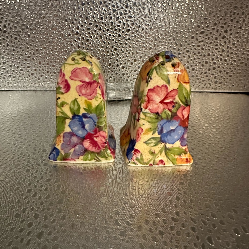 Floral Ceramic Salt and Pepper Shakers